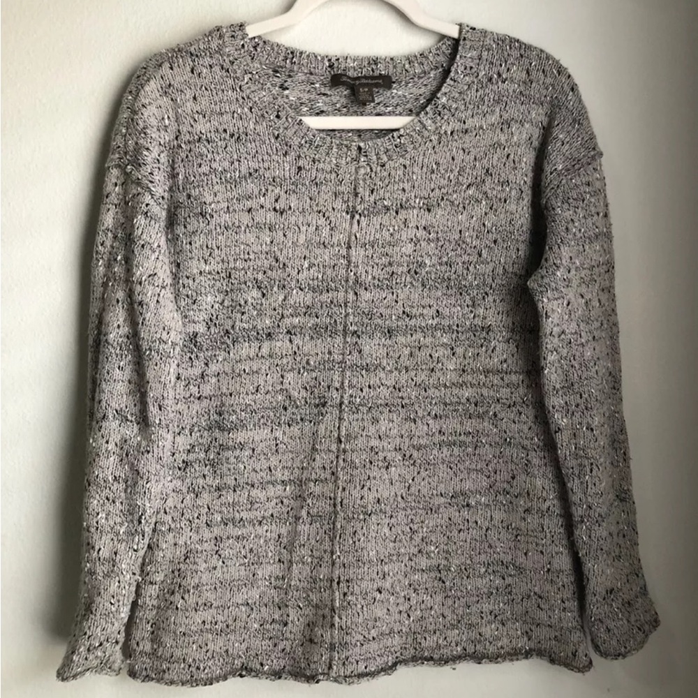 Tommy Bahama Women’s Small Gray Wool Cashmere Blend Textured Marled Sweater